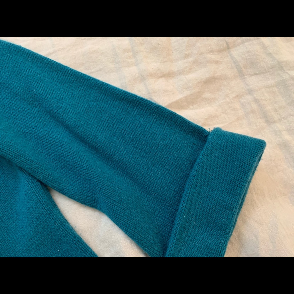Nordstrom Teal Cashmere Sweater. - Picture 3 of 5